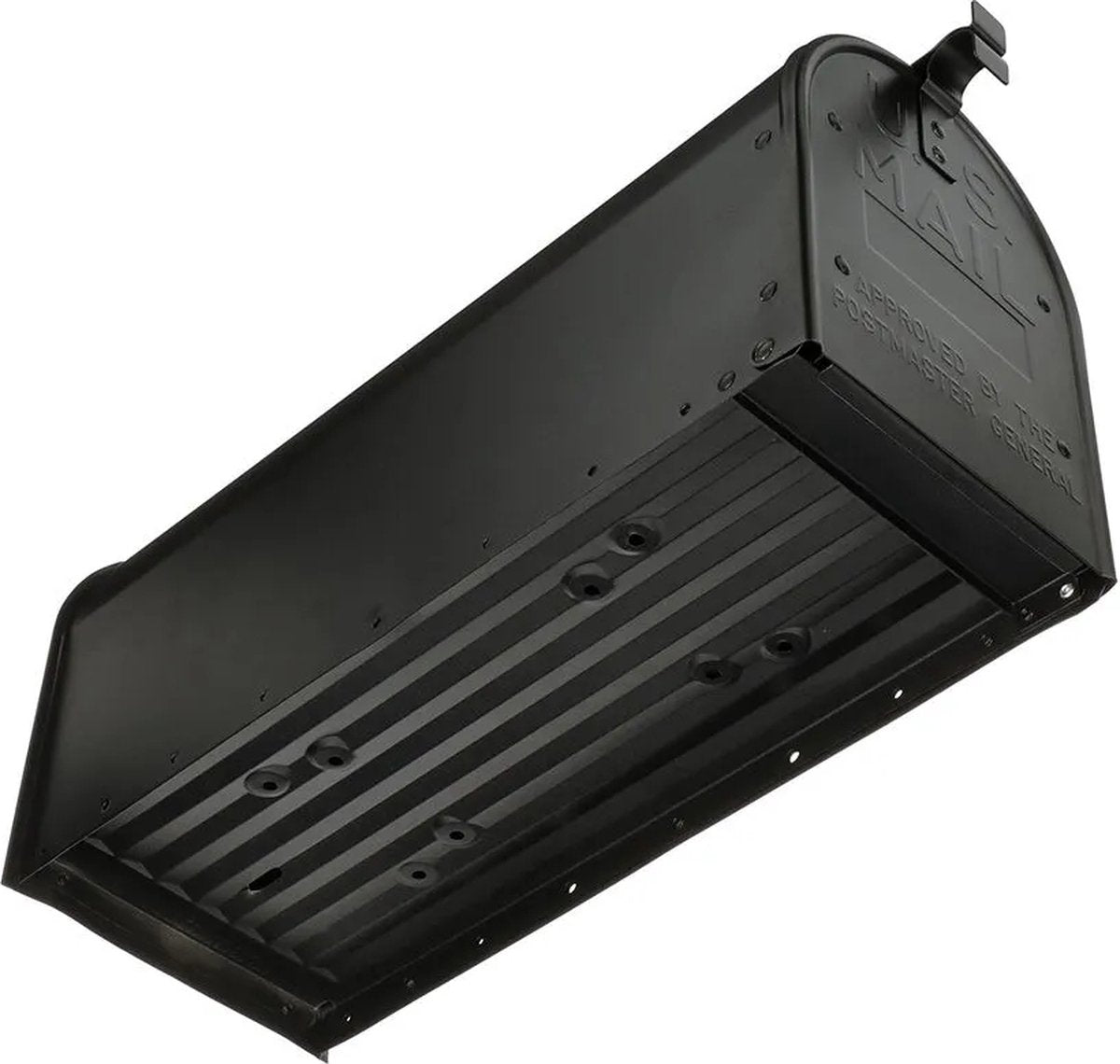 Amerikaanse brievenbus / US mailbox Elite met paal (zwart, bundel)