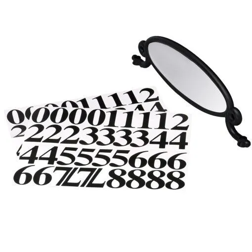 Amerikaanse brievenbus adresplaat / Zwart