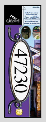 Amerikaanse brievenbus adresplaat / Zwart